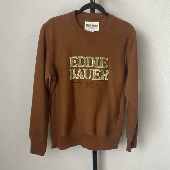 Eddie Bauer Brown Crewneck Sweater Size Small - Picture 1 of 6